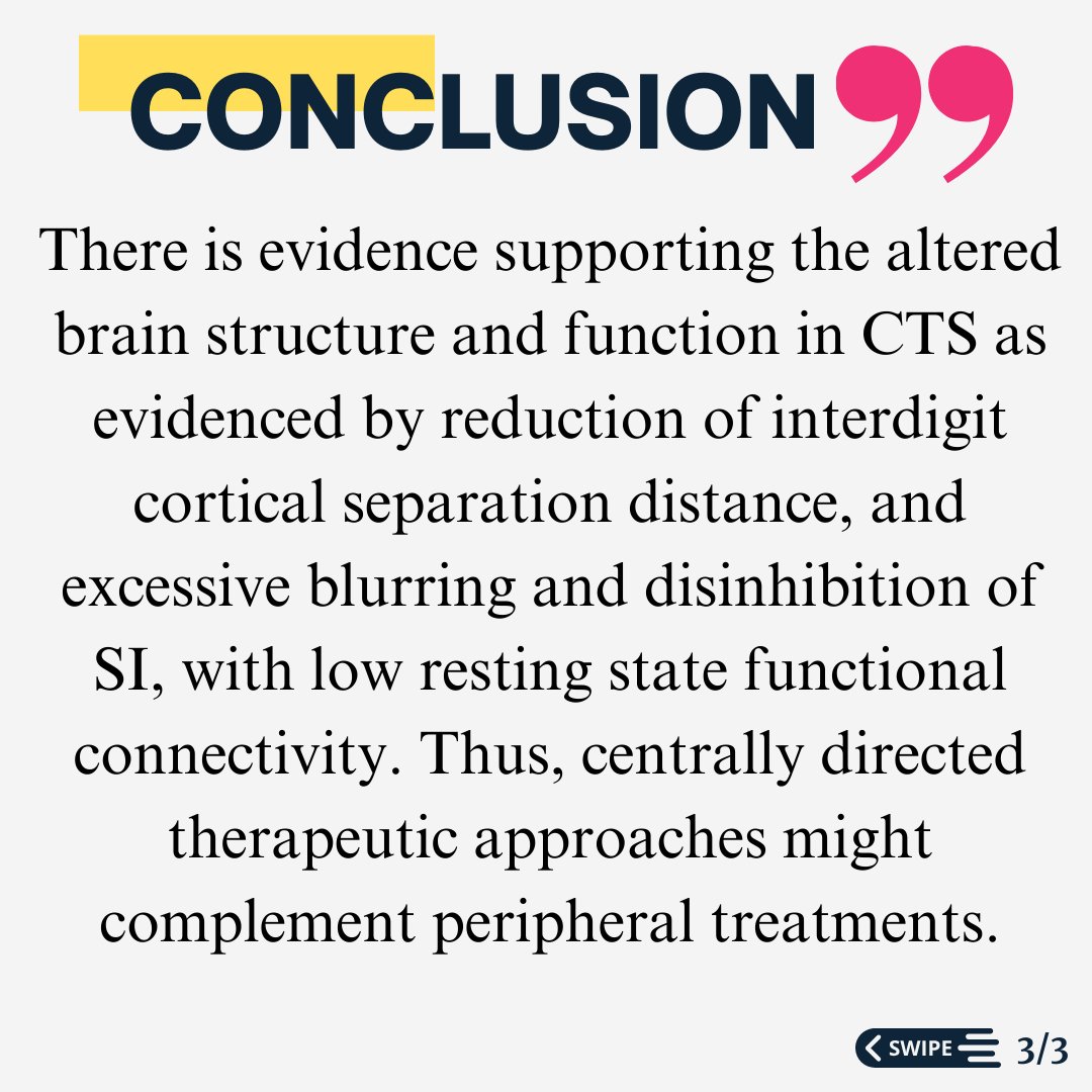 PhysioKeys's tweet photo. Altered brain function and structure in carpal tunnel syndrome: a systematic review and meta-analysis of structural and functional brain imaging

#physiotherapy #PhysicalTherapy #physio #research

https://t.co/QWhCG0KkcX https://t.co/Er7XA2yp2U