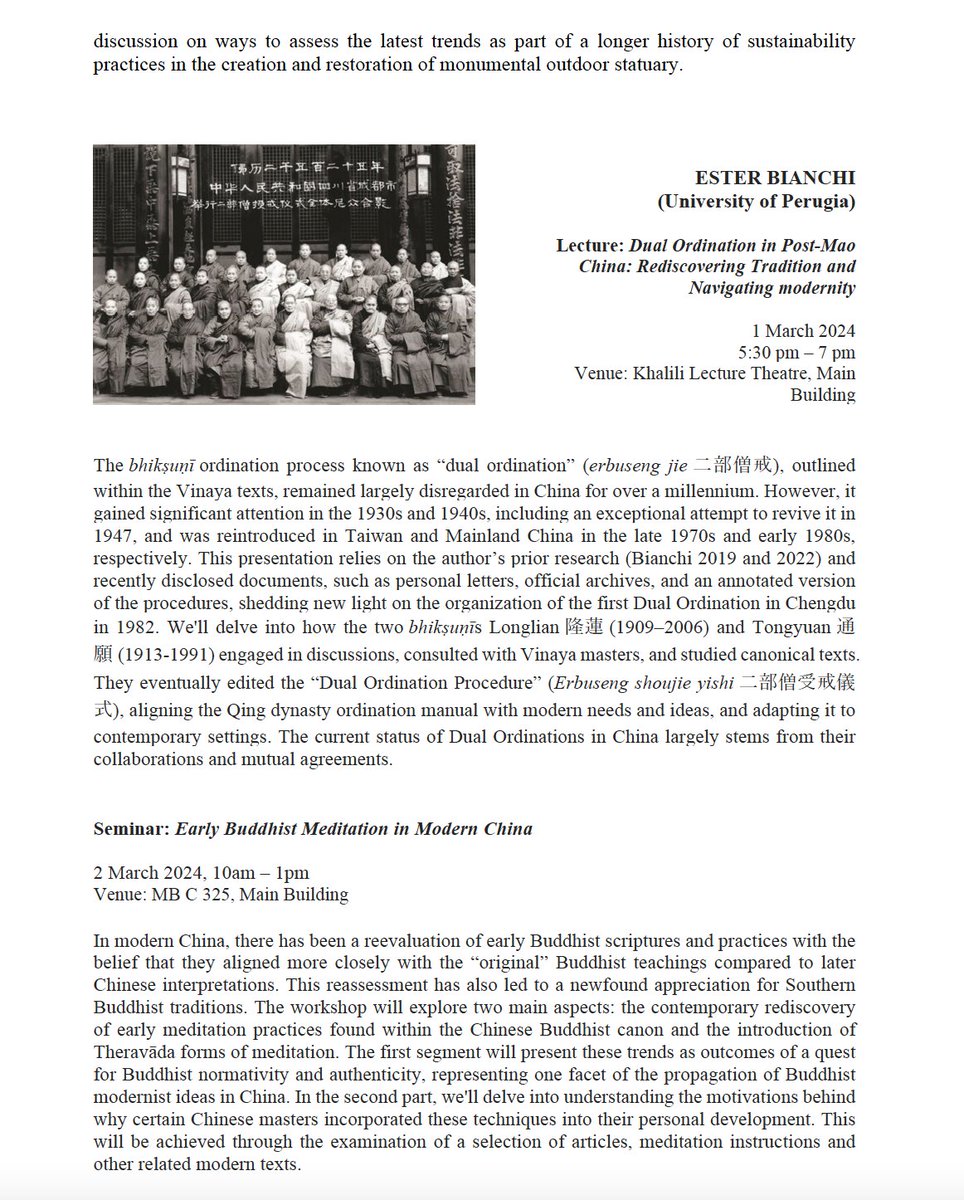 2023-2024 Robert H. N. Ho Family Foundation Lecture Series in Chinese Buddhism at SOAS

We start with amazing Professor Natasha Heller @nheller (University of Virginia) on 2-3 February.

Seminar (3 February) registration form: forms.office.com/e/pjuW4ChAwq

Posters with details below
