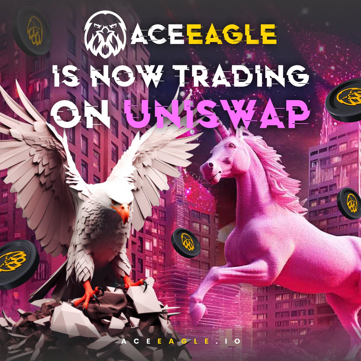 🚀 ACEEAGLE Live on Uniswap! 🎉 100% Fair Launch - No pre-sale, no VCs.

Join the ethical DeFi revolution! Trade AEA now: app.uniswap.org/swap?inputCurr…

🛡️ Contract: 0x560D9A8beaAE8B1bFFEEA1fc6ecB1F32DFB9495E

#ACEEAGLELaunch #FairLaunch #Uniswap 🦅