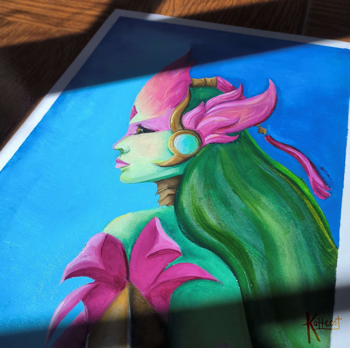 kaffeost's tweet photo. an oil portrait i made just a few days ago 

#LeagueOfLegendsFanArt #Nami #oilpainting https://t.co/oyBJMARats