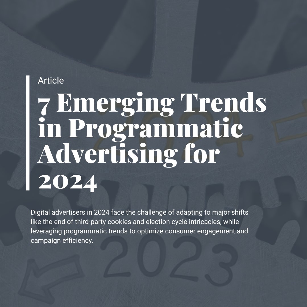 raincrosscom's tweet image. 2024 in #DigitalAdvertising: Navigating the end of third-party cookies  🍪, election complexities 🗳️, and rising consumer privacy demands 🛡️.  Time to harness #ProgrammaticTrends for optimal consumer engagement and  campaign success! #AdTech #MarketingInnovation