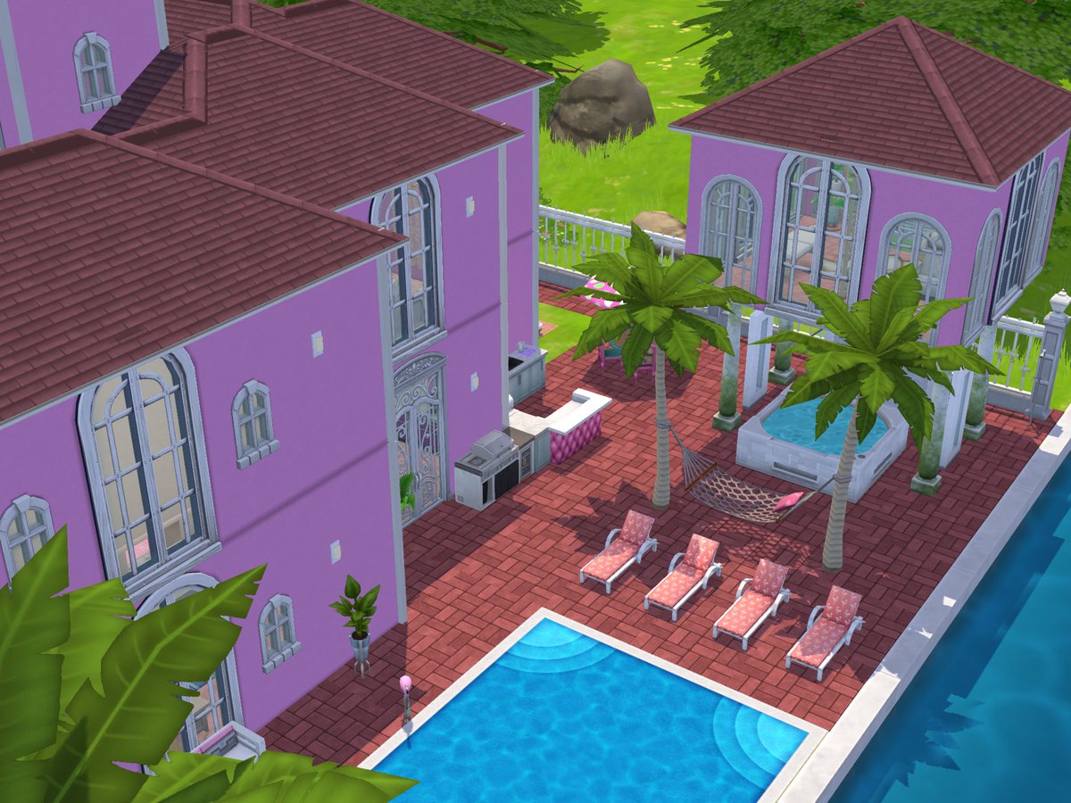 MrsM_Sims's tweet image. On that note, just finished a new build, based on one of the amazing Barbie builds by @TheKateEmerald I seem to be in my pink house era! Party soon for any 👻 friends, to say goodbye to the good old days.