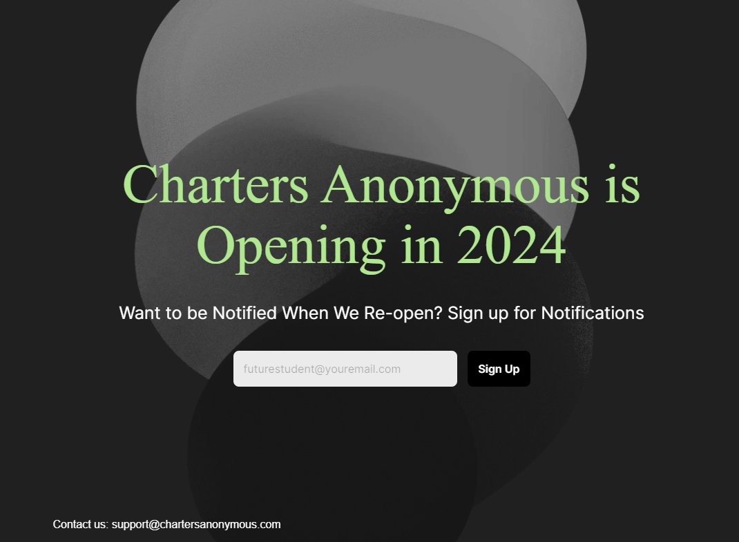 DaveTradesOpts's tweet image. The waitlist for The Mentorship is LIVE at: 

ChartersAnonymous.com 

We will be reopening The First Week of February. 

Retweet/Repost if you're interested.