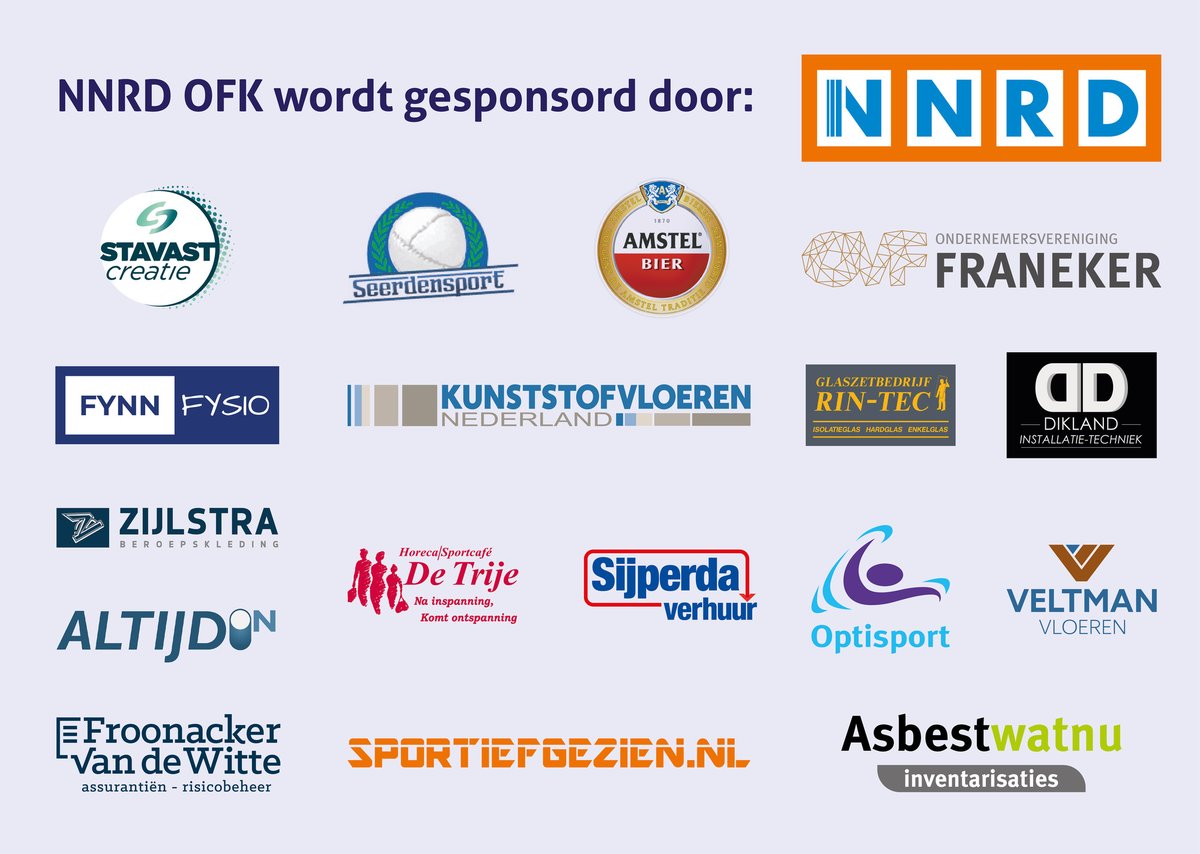 ofk2's tweet photo. Een toernooi is niet mogelijk zonder onze sponsoren! Op 4,5 8,9,10,11 en 13 januari is het NNRD OFK 2024, we hopen jullie weer te zien! Een toernooi is niet mogelijk zonder onze sponsoren! #ofk #zaalvoetbal #zaalvoetbaltoernooi #ZVF #ofk2024 #NNRD #ALTIJDON https://t.co/UvOSHeAbNi