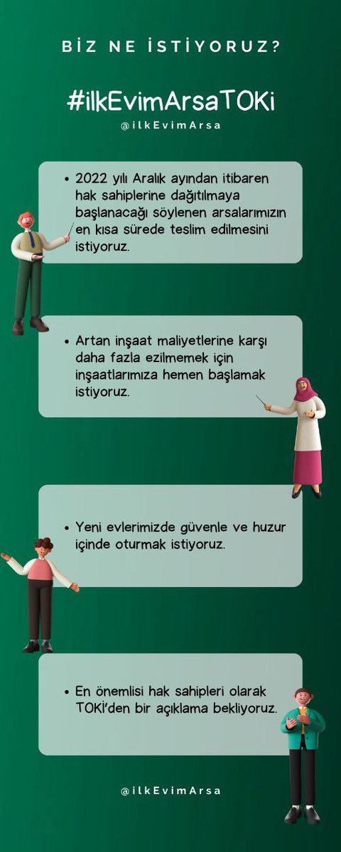 ilkEvimArsa's tweet photo. İlk Evim Arsa projesinde ilerleme durumları nedir?

Herkes yeni evlerine taşınmak istiyor.

Hak sahipleri olarak açıklama bekliyoruz.

#ilkEvimArsaTOKi
#ilkevimarsa
#tokiarsa
#müstakilarsa
#müşterekarsa

@RTErdogan
@mehmetozhaseki
@csbgovtr
@Toki_Kurumsal https://t.co/bdaY6TCEH3