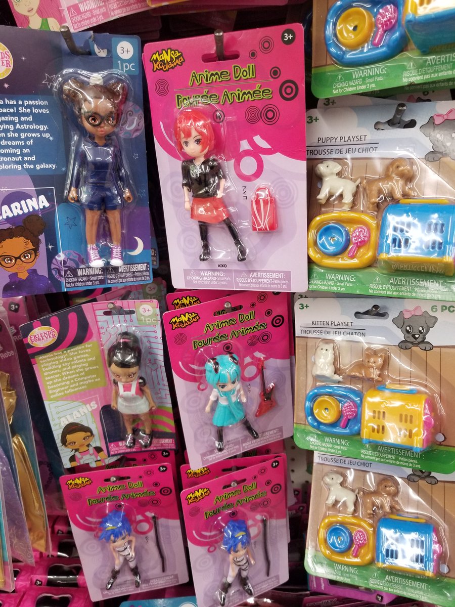 LANCommission's tweet image. Dollar stores are now selling poupee anime dolls XD.