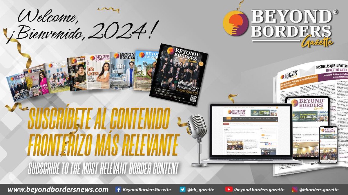 bb_gazette's tweet photo. Always a good read, in print &amp; digital, Beyond Borders Gazette, Uniendo Fronteras! 

Advertise with us! Ask for our Media Kit.
Subscribe to our monthly newsletter! 

https://t.co/val79OPmos

 #uniendofronteras #creatingbridges #monthly #publication #newsletter #regionalnews https://t.co/CCB3sUNwzi