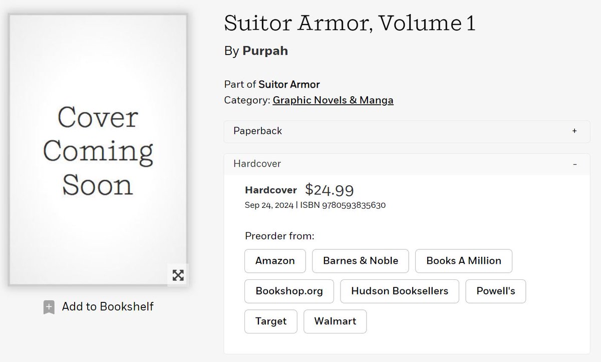 Suitor Armor, Volume 1 is now available for pre-order! [Link in replies] 1/3