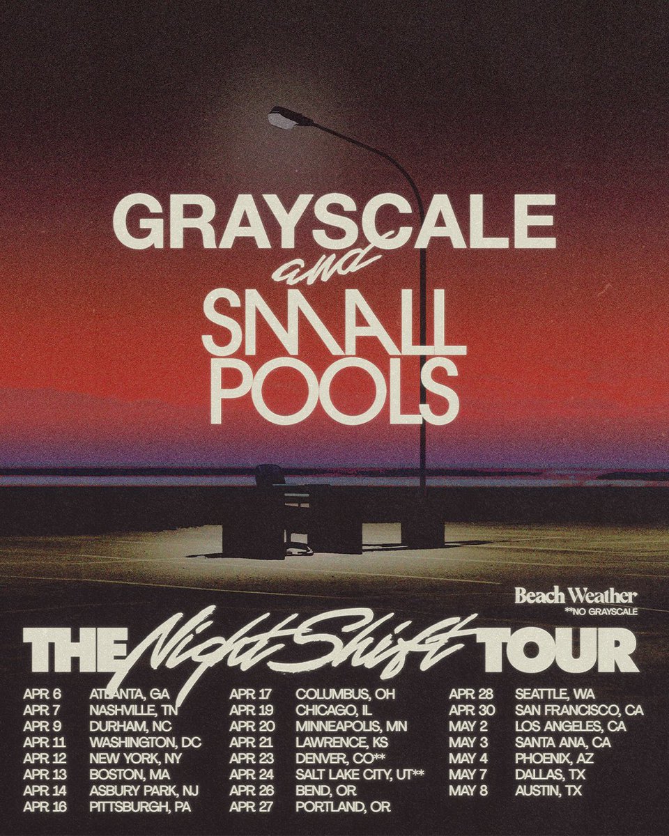 Excited to announce that we’re going on tour with @smallpools! General on sale is this Friday 01/12 at 10am PST 🌃