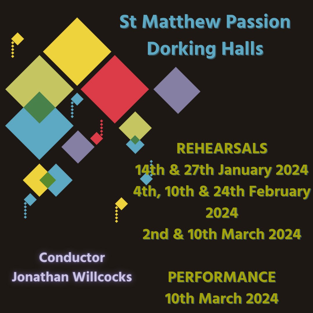 Only a few days before our first rehearsal! If you don't have your ticket yet, hurry to @DorkingHalls website, only a few remaining! @RoyalPhilSoc @gesspeaking @willcocks_j @thamesconcerts #music #choir #singing #festival #choral #classicalmusic #dorkinghalls #dorking #surrey