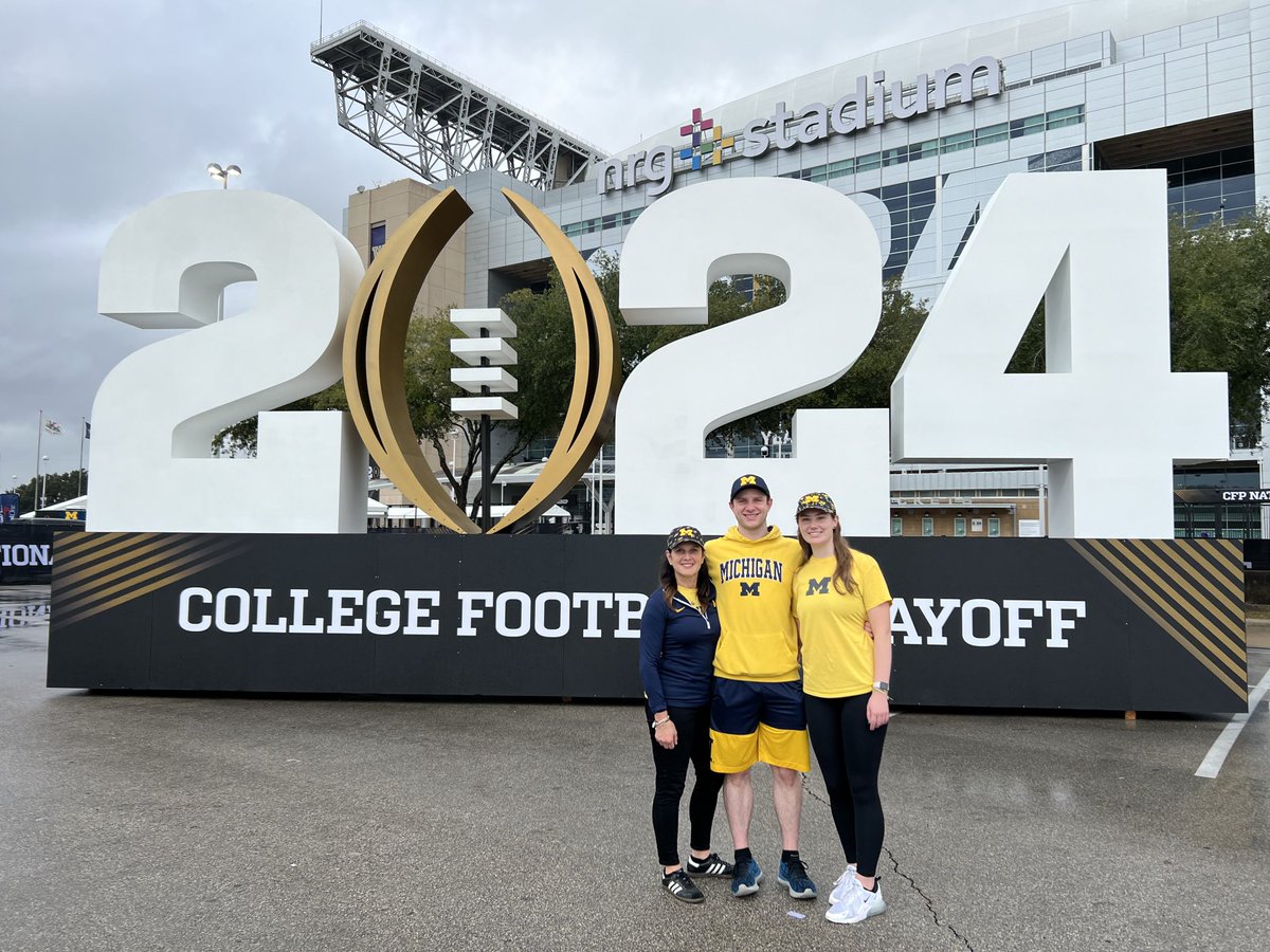 Lori Doughty (@ladoughty) on Twitter photo We’re here! Same outfits as the @rosebowl2024 <a href="/UMichFootball/">Michigan Football</a> <a href="/CFBPlayoff/">College Football Playoff</a> <a href="/erinneaton/">neat’s tweets</a> <a href="/TheMayorMaher/">Riley Maher</a> #GoBlue 〽️💛💙 We’re here! Same outfits as the @rosebowl2024 <a href="/UMichFootball/">Michigan Football</a> <a href="/CFBPlayoff/">College Football Playoff</a> <a href="/erinneaton/">neat’s tweets</a> <a href="/TheMayorMaher/">Riley Maher</a> #GoBlue 〽️💛💙