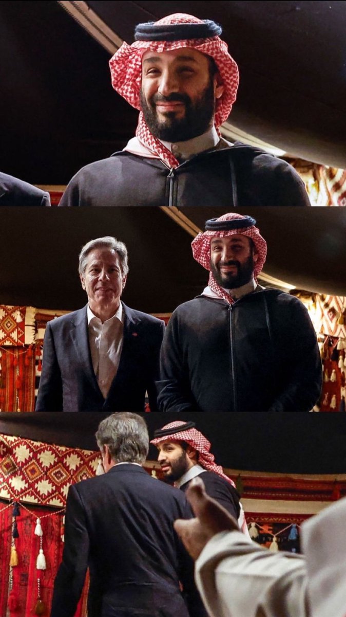 _Malik_ae's tweet photo. Tent Diplomacy!

Saudi Arabia’s Crown Prince Mohammed bin Salman chose his winter camp at AlUla to receive three U.S. delegations, the last today was headed by Secretary of State Antony Blinken. https://t.co/OtPcgSSDDf