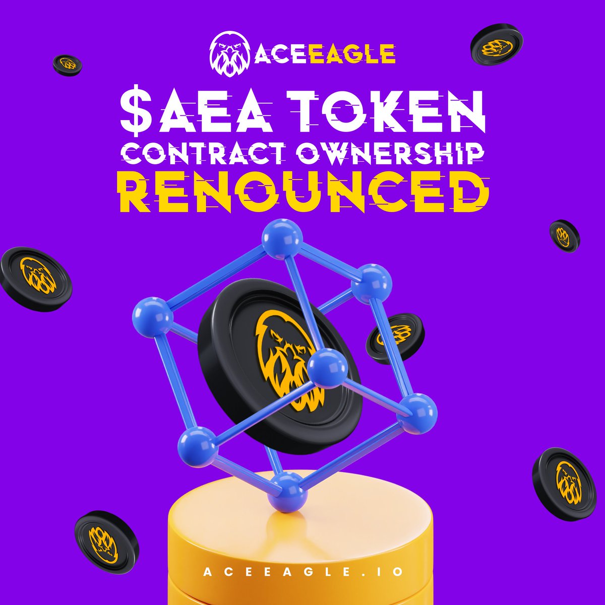🔐 ACEEAGLE Contract Officially Renounced! 🚀

Commitment to trust and decentralization sealed. 

🛡️ TX Hash: etherscan.io/tx/0x4649dd0ae…

📑 Contract: 0x560D9A8beaAE8B1bFFEEA1fc6ecB1F32DFB9495E

#ACEEAGLE #Decentralized #DeFi 🦅