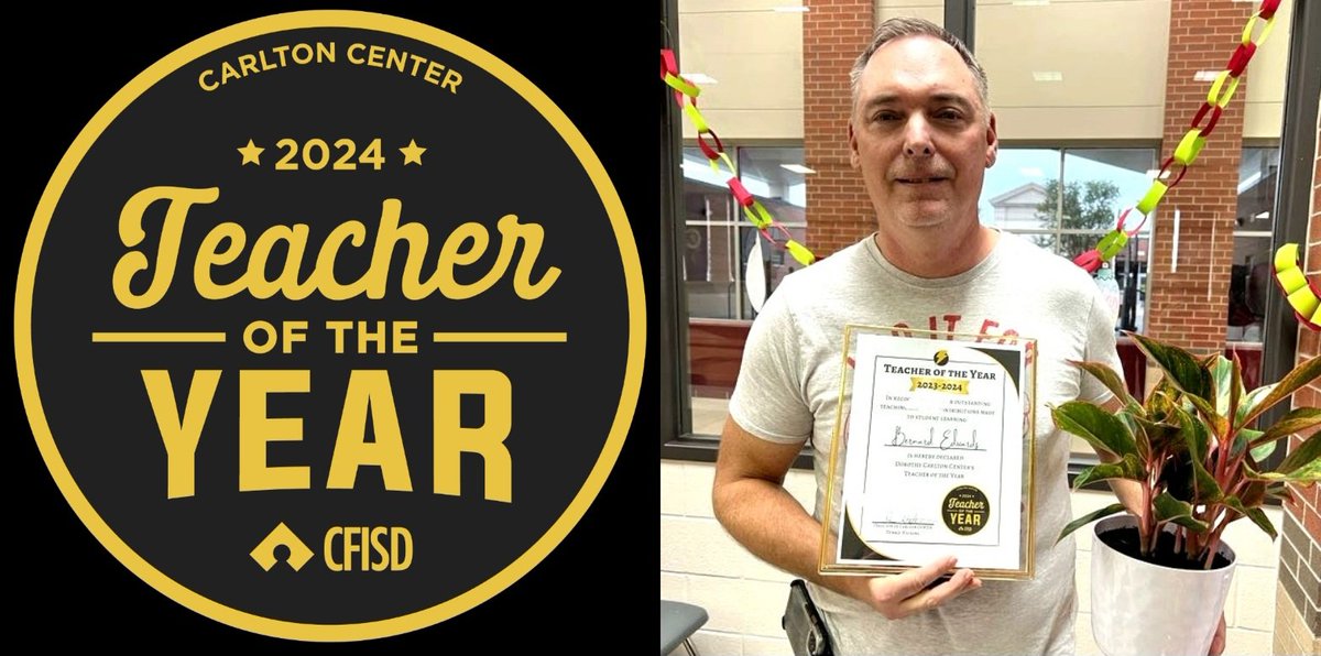 BIG CONGRATS to our 2023-2024 Teacher Of The Year Mr. Edwards!!! 👏 Well deserved sir 🫡 #ChargersRock #ChargedUp ⚡️⚡️⚡️