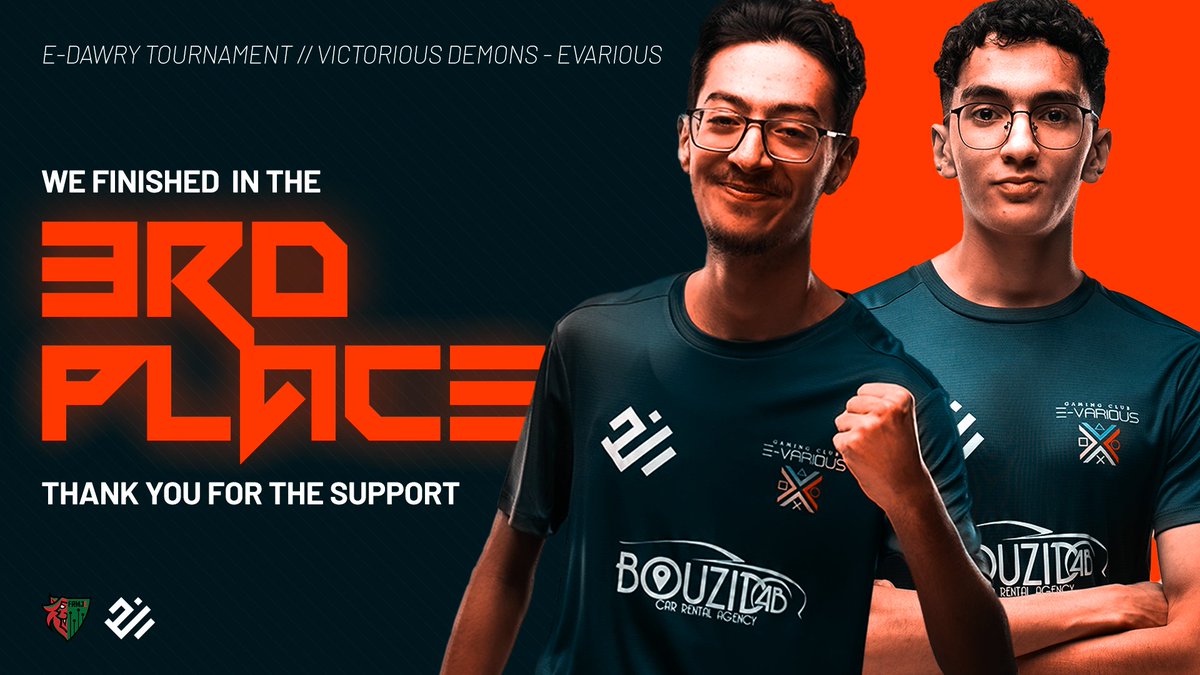 We finished the E-DAWRY tournament in third place. After nearly two months of competing in the knockout rounds, we were able to qualify for the grand final, which was held at the Allal El Fassi Theater in Rabat on Saturday. 
#BeVictorious #vdswin #EDAWRY