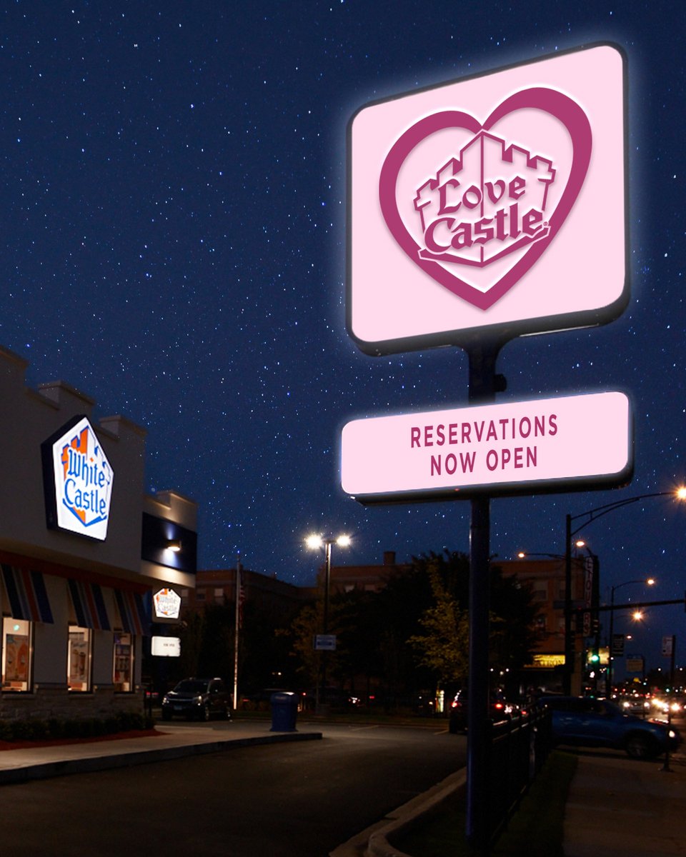Your local White Castle becomes a #LoveCastle on Feb 14! Visit WhiteCastle.com to reserve your spot for a Valentine’s date!