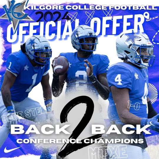 After a good conversation with @CoachRT_KC_MTXE im blessed to receive a offer from @kilgorecollege @Coach_QuestHuff @CoachCPulliam