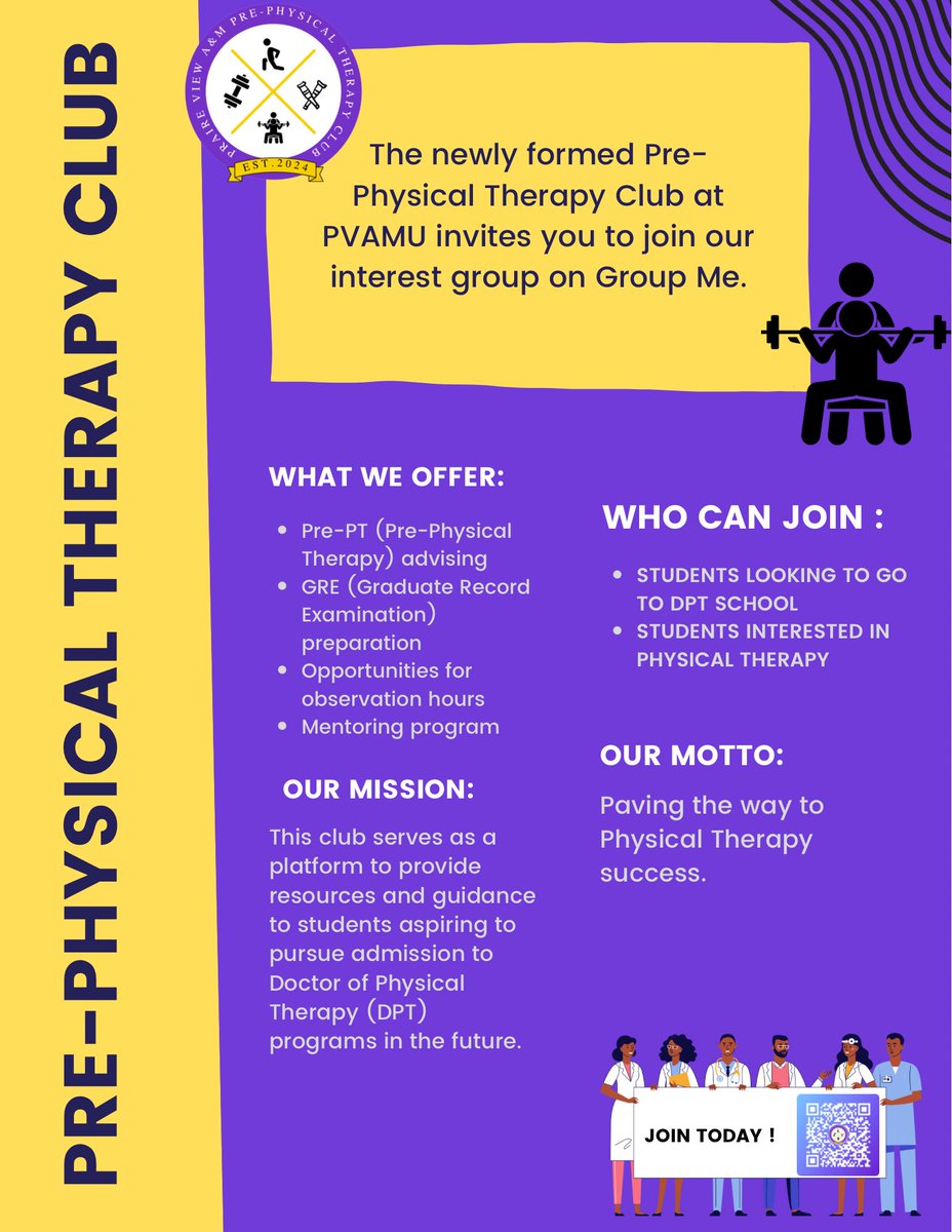 Are you looking to pursue Physical Therapy but don’t know what routes to take? Look no further ! Take a look into PV’s NEW club specializing in all things Physical Therapy. Join our group me for more info as we get into the school year 

groupme.com/join_group/983…