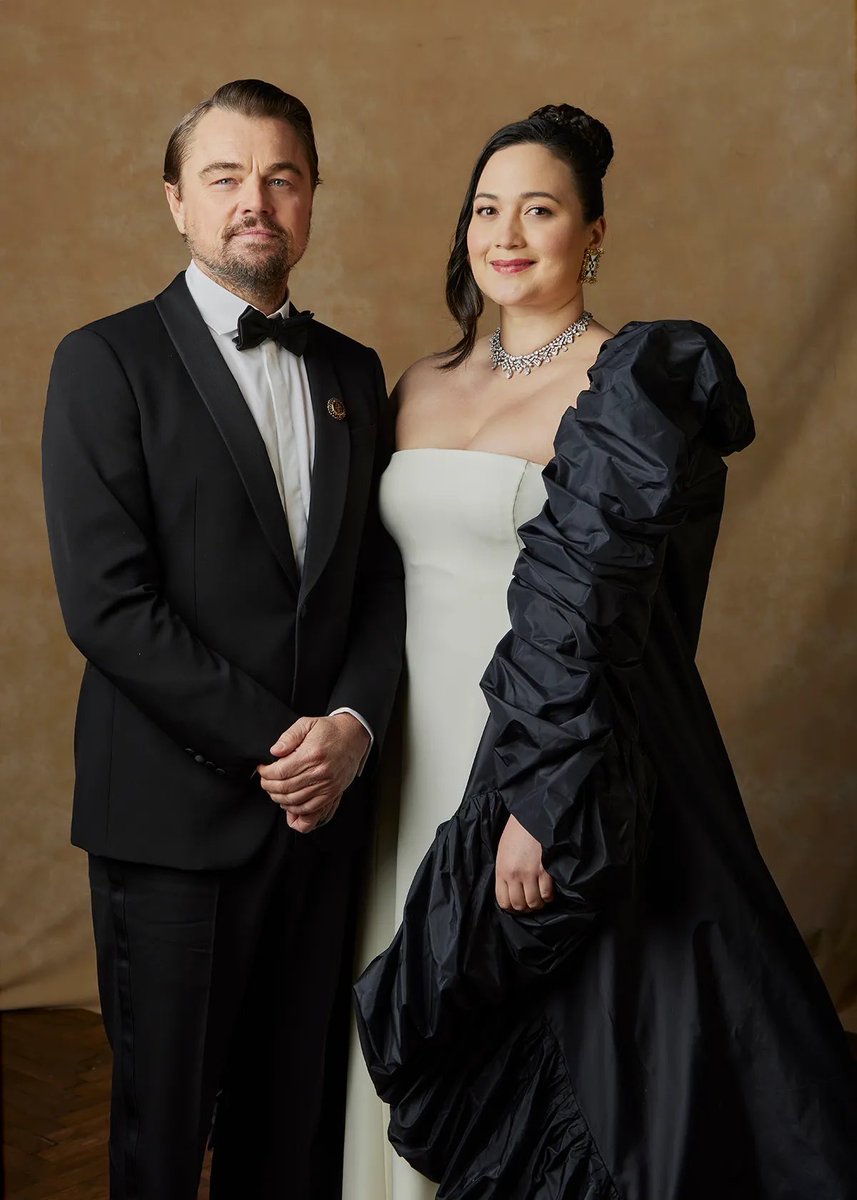 Leonardo DiCaprio and Lily Gladstone for the Golden Globe Awards.