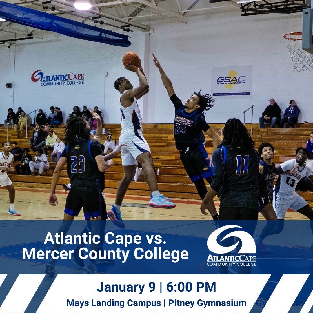 Come out &amp; cheer our men's basketball team on Tuesday, Jan. 6 vs. Mercer County College. If you're home on break join us at 6PM in Pitney Hall Gym. You might just see something new while there.👀  Let's go! 🏀

#mensbasketball #basketballseason #jucobasketball #collegebasketball