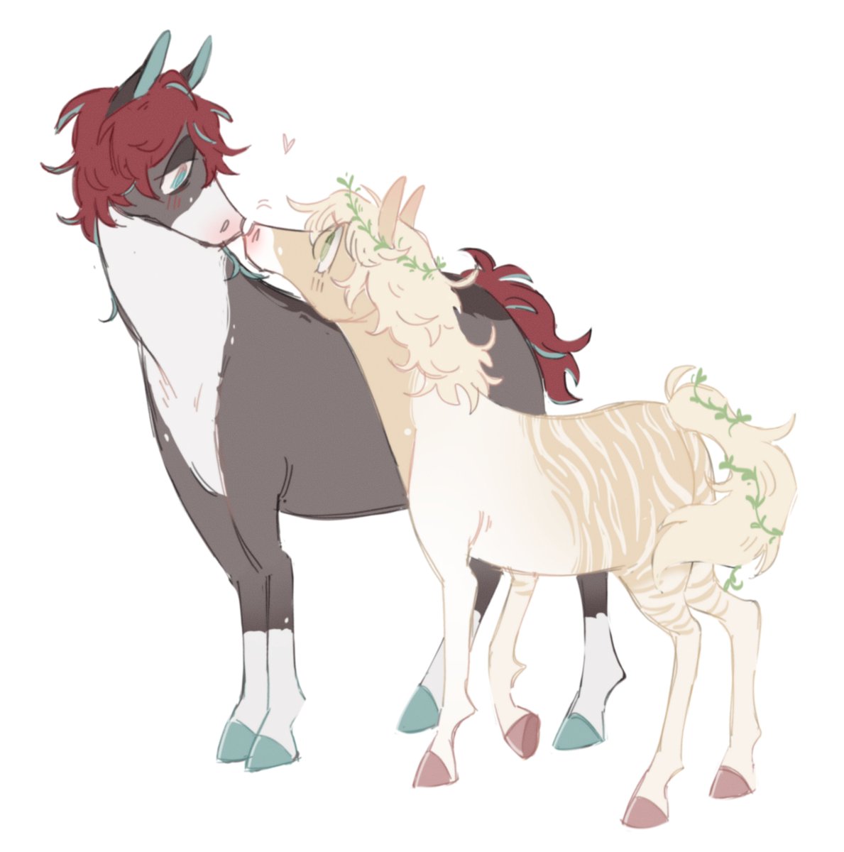 Me and Doppo as horse boyfriend and horse girlfriend.