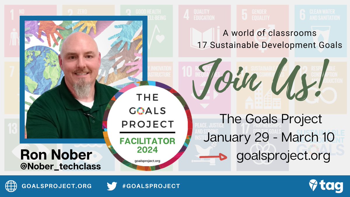 Honored to once again join as a Facilitator for the 2024 #GoalsProject! Looking forward to leading a team of global classrooms! - Global Goals - Inquiry, collaboration, shared experience - Join us --> goalsproject.org #TeachSDGs #SDGs #GlobalGoals #SDGsWarriors 🌍🕊️🇺🇳