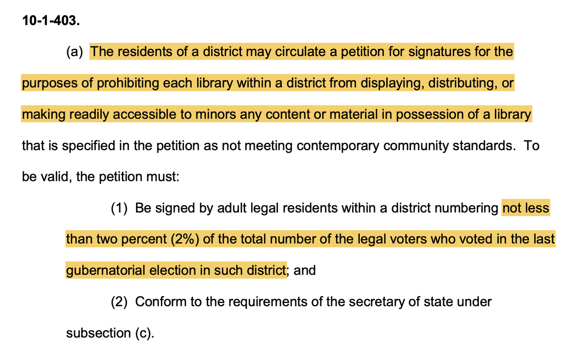 AlliRaine22's tweet photo. New bill filed in Tennessee would allow residence of a district to BAN any material accessible or viewable to minors in their LIBRARY if they get only 2% of voters!

Tennessee HB1661 would allow for mass removal of LGBTQ+ material from the libraries at the whim of very few people https://t.co/xJQIRWyeDa