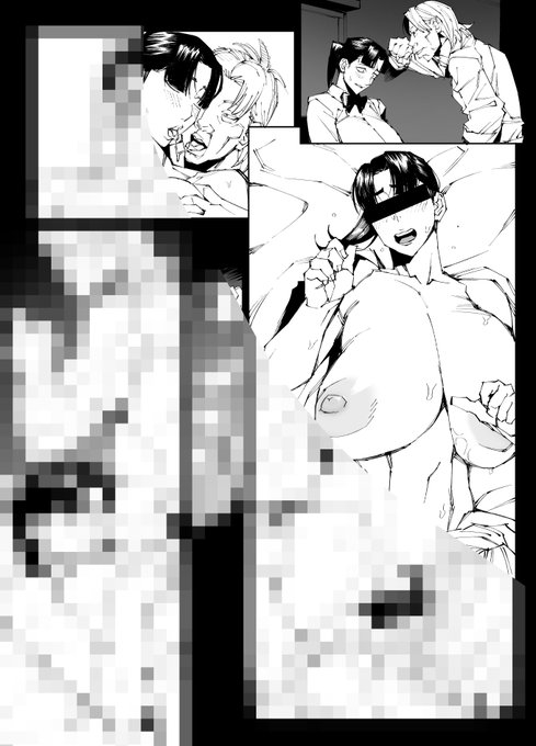 爆乳地味子がチャラ男にやられる絵描いたぜモザイクなしはファンボックスで見てくれ 