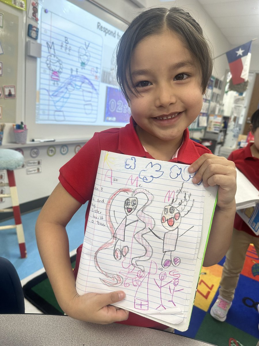 SCarrillo_BNES's tweet photo. Journal Time📝❤️ Check out these Pre-K Jackrabbits labeling their drawings. #sisdPK #TeamSISD @BNarbuth_ES https://t.co/MeC6a39pyr