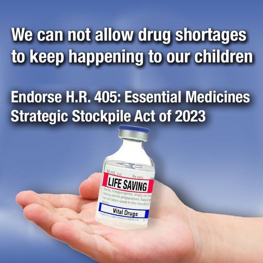 .@RepGusBilirakis Since May, we are out of stock on 4 vital drugs to fight #ChildhoodCancer & short on 12 adult drugs. Join @RepBuddyCarter & cosponsor HR 405: Essential Medicines Strategic Stockpile Act govtrack.us/congress/bills… @cac2org @HappyQuailPress @KoontzOncology