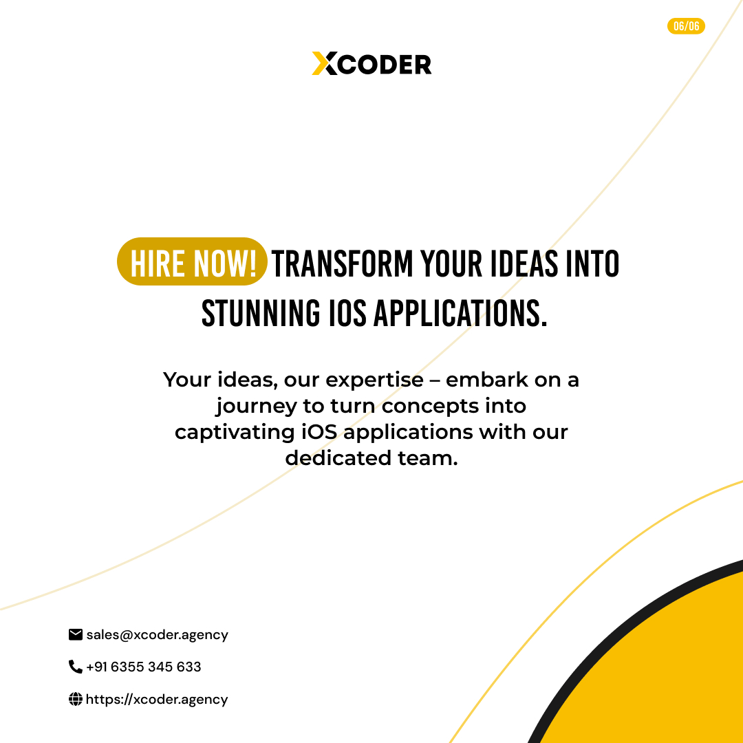 Xcoder_agency's tweet image. Dive into the world of iOS excellence! 🌐 Ready to turn your ideas into reality? Hire our skilled iOS developers with the following things! 
#iOSInnovation #AppDevelopment #HireiOSDeveloper