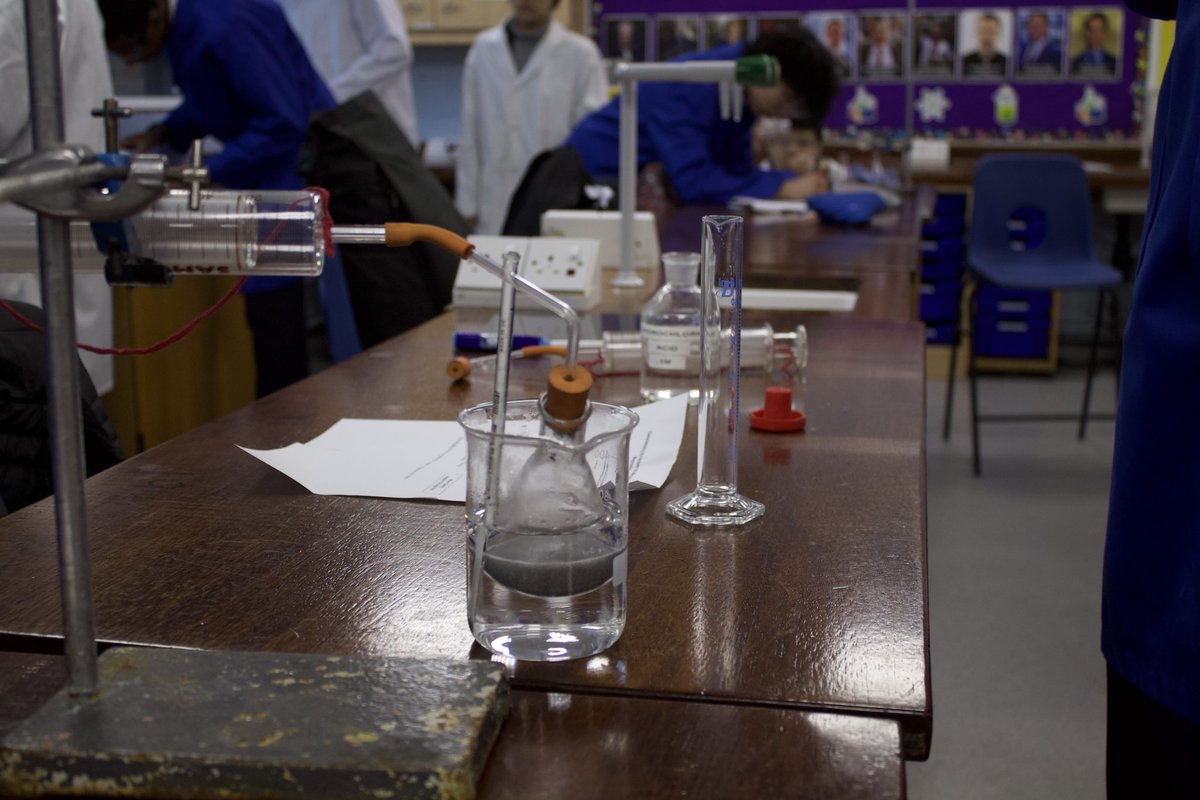 Yr12 Chemistry students earlier today investigating Collision Theory.