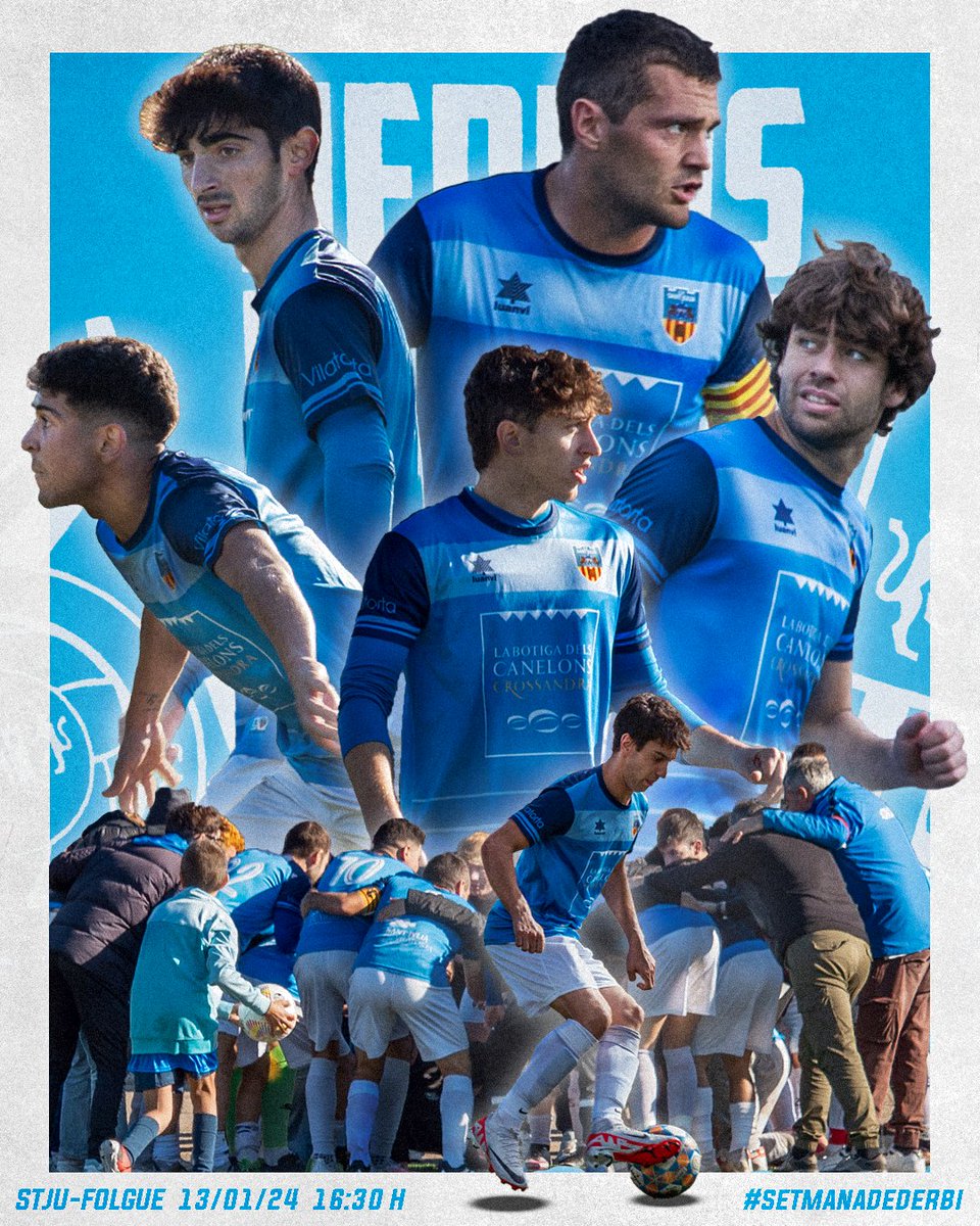 cfsantjulia1932's tweet photo. ⚽️🔵 SETMANA DE DERBI !

Tornem de Nadal per entrar directament en setmana de derbi!

Aquest dissabte rebem al Folgueroles. 
AFICIÓ, US ESPEREM A TOTS PER ANIMAR L'EQUIP!!!

Som-hi SantJu! 💙⚽️ https://t.co/3Prh2HgYfn