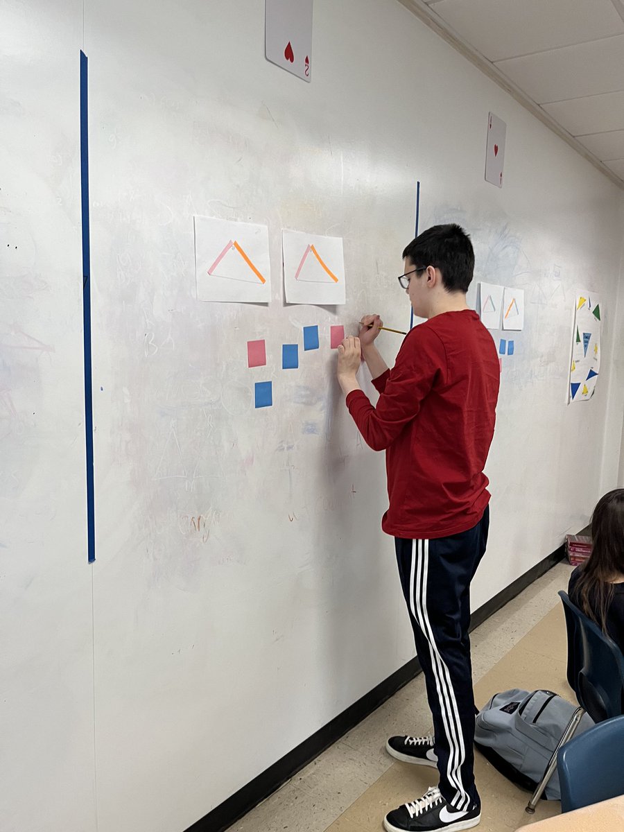 MrInhaber's tweet photo. #Team202 discovered new ways to prove that triangles are congruent by working together in pairs to create &amp; analyze triangles! 🔺🔺😁 #wearechappaqua 
@JessicaLeitman @jsullivan165 @ski626 @Greeley_Math @PlateKaitlyn https://t.co/8UQs8pVcMy