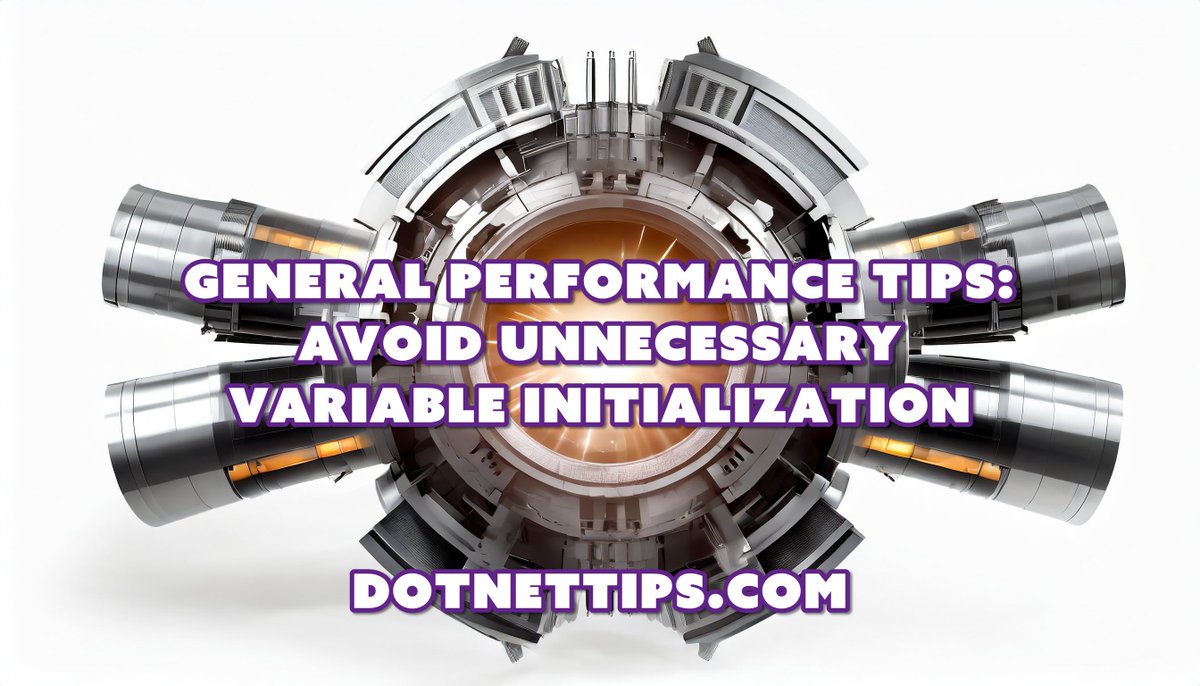 General Performance Tips for Microsoft .NET: Avoid Unnecessary Variable Initialization. Explore this article discussing avoiding unnecessary variable initialization, a common coding practice observed among many developers.
dotnettips.wordpress.com/2024/02/28/gen…
#dotnet #CodeQuality #MVPBuzz