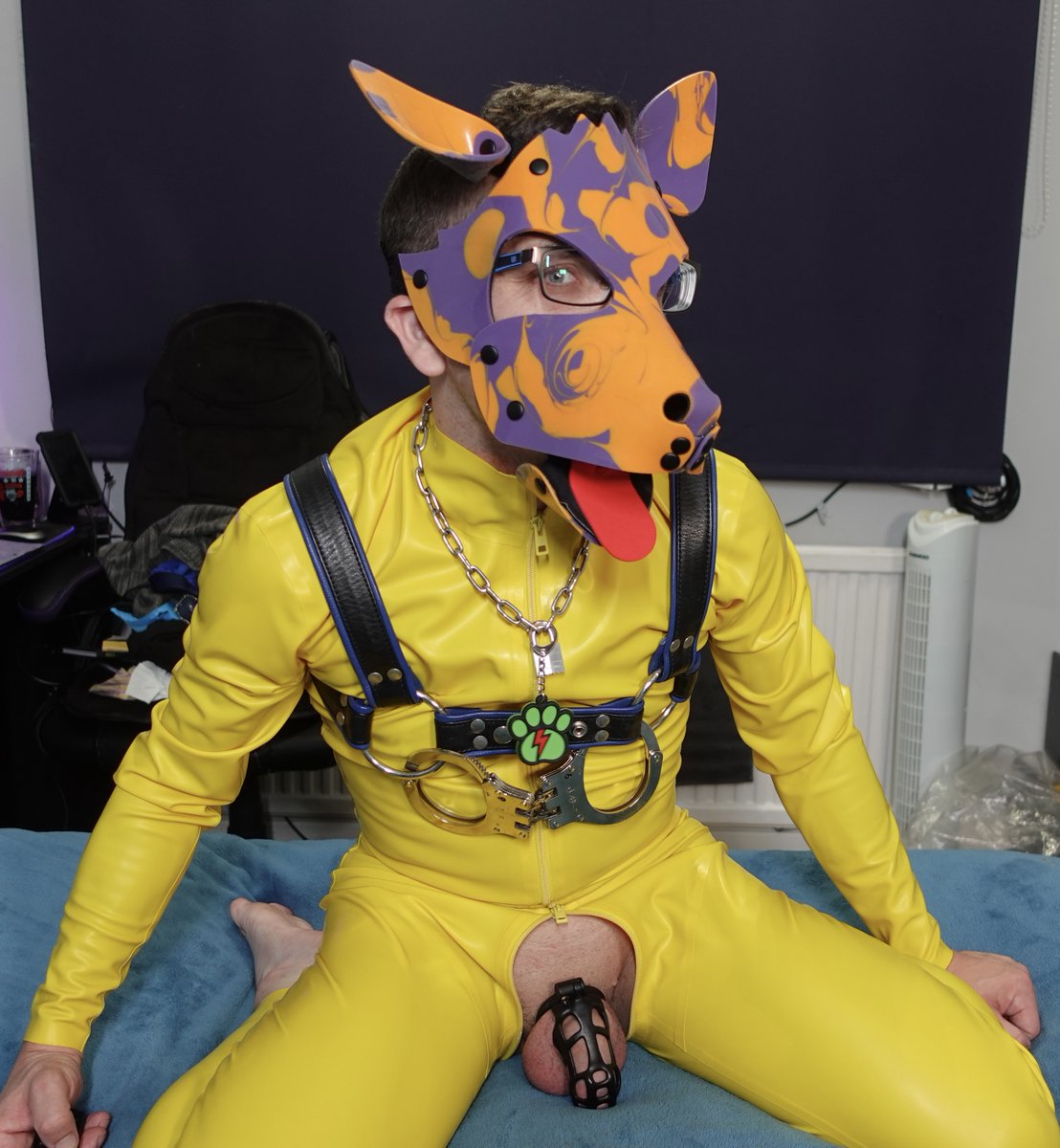 Ethan Blaze (@ethanblazexx) on Twitter photo 2/2 - And over those times, I've seen the development of #wruffstuff hoods to the one I have now (The one of me in yellow rubber locked in chastity), which is a rubber one #humanpup 2/2 - And over those times, I've seen the development of #wruffstuff hoods to the one I have now (The one of me in yellow rubber locked in chastity), which is a rubber one #humanpup