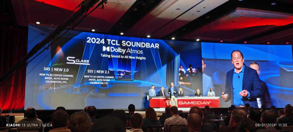 GeekZillaTech's tweet image. Hasta 115&quot; @tclmex ofrece entretenimiento a un nuevo nivel en #CES2024 , además de sonido Dolby Atmos con las #TCLSoundBar