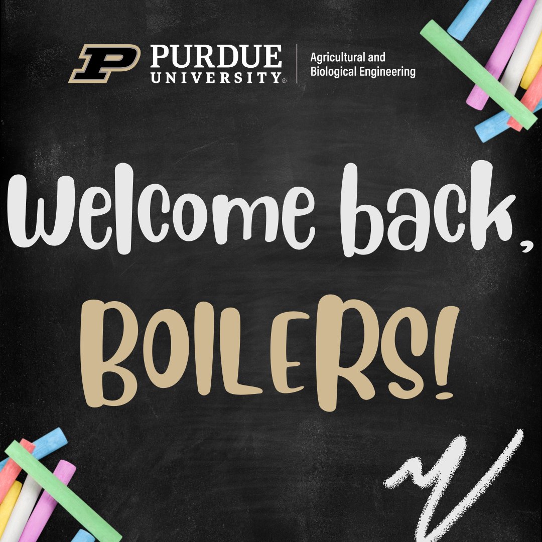 PurdueABE's tweet photo. Boy, it feels like we haven't seen you since last year! We're glad you're back - stop in the offices and say 'hello'! Starting another semester of #nextsmallsteps toward your #GiantLeap!
@PurdueAg @PurdueEngineers @PurdueABEAmbassadors https://t.co/SFbAIiOejr