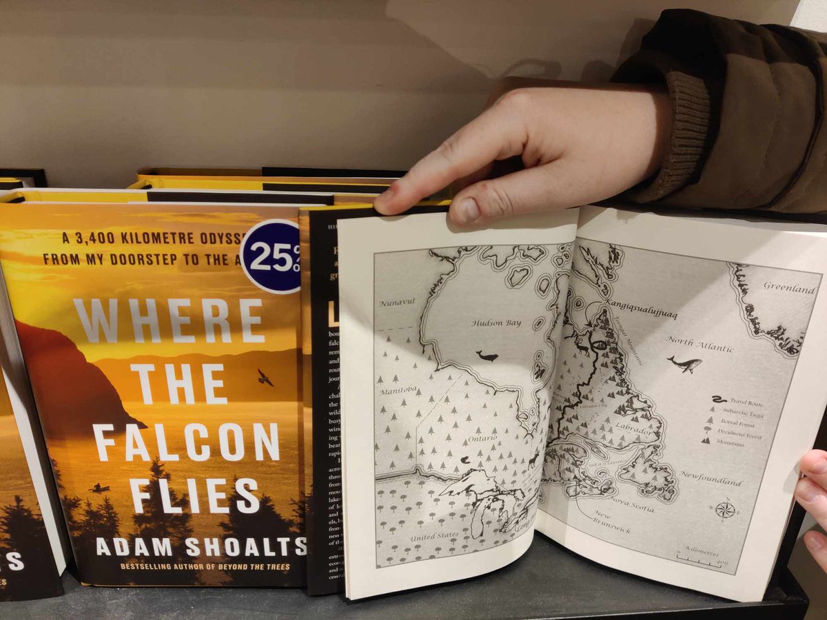 Happy to share that a map I made  was published in Adam Shoalts' (a fellow Brock history alumni) book Where the Falcon Flies!
