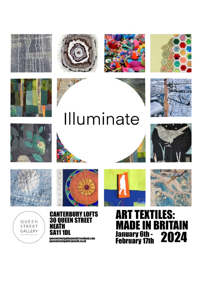 A dynamic art gallery in the heart of #neath don't miss 'ART TEXTILES: MADE IN BRITAIN' which is on now and runs until the 17th February at Queen Street Gallery For further details follower their social media pages or visit their website: queenstreetgalleryneath.co.uk #art #gallery