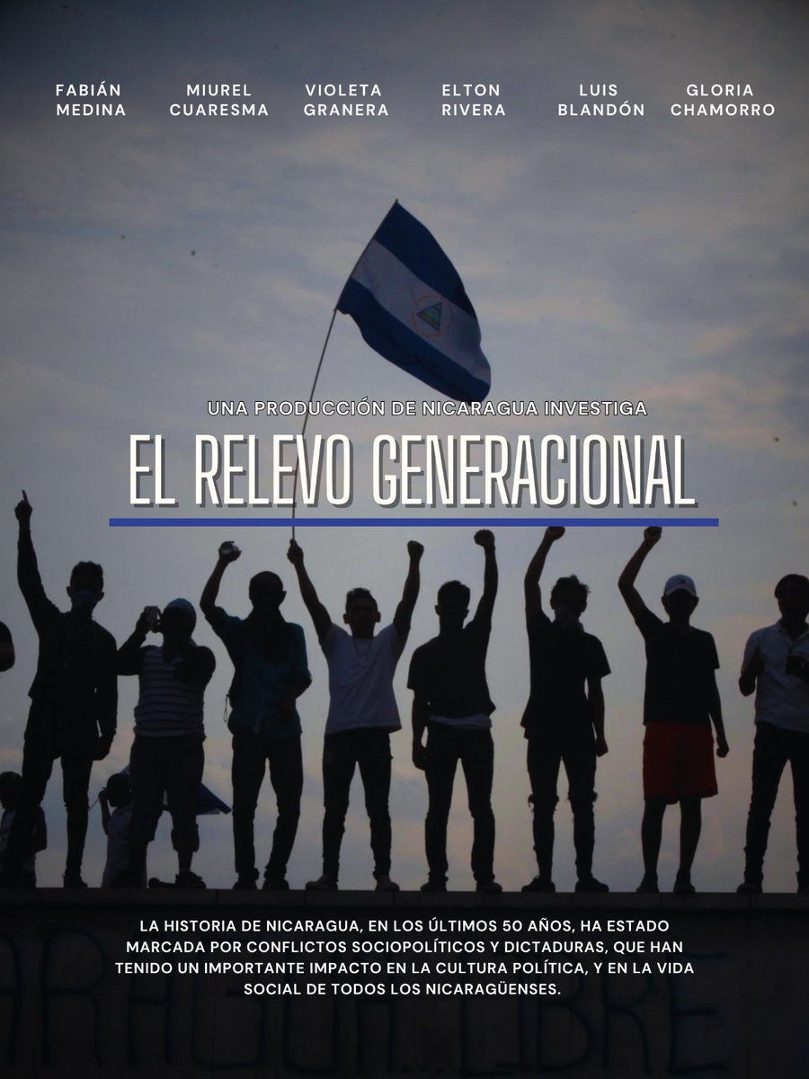 Los últimos 50 años en Nicaragua han estado marcados por conflictos sociopolíticos y dictaduras. Acompáñenos este martes 9 de enero en el estreno del minidocumental "El relevo generacional" 

📽️🎬 Youtube