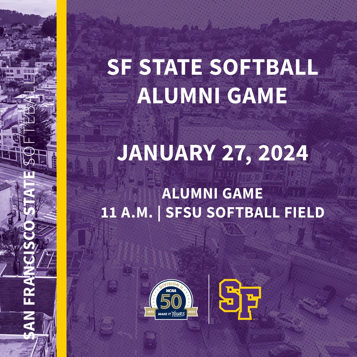 Calling all alumni, our annual Softball Alumni Game is January 27!