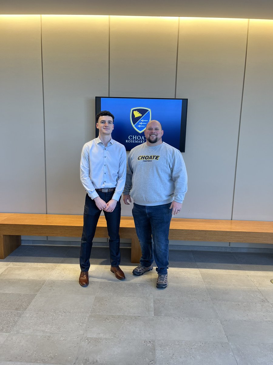I had a great time at <a href="/CRHFootball/">Choate Rosemary Hall Football 🐗</a> today, I want to thank <a href="/coach_spinnato/">Coach Spinnato</a> and <a href="/Ludovickashindi/">Ludovic Kashindi</a> for this amazing visit!