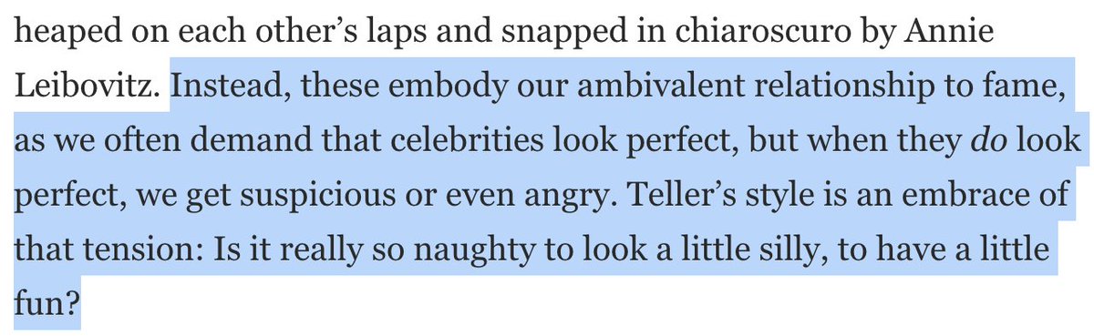 Berlinger's tweet photo. love love love this observation re: juergen teller/W from @theprophetpizza, especially as we enter what i imagine will be a very fraught awards show season

https://t.co/P37Ye1M0Cj https://t.co/I6JCp9gK6H