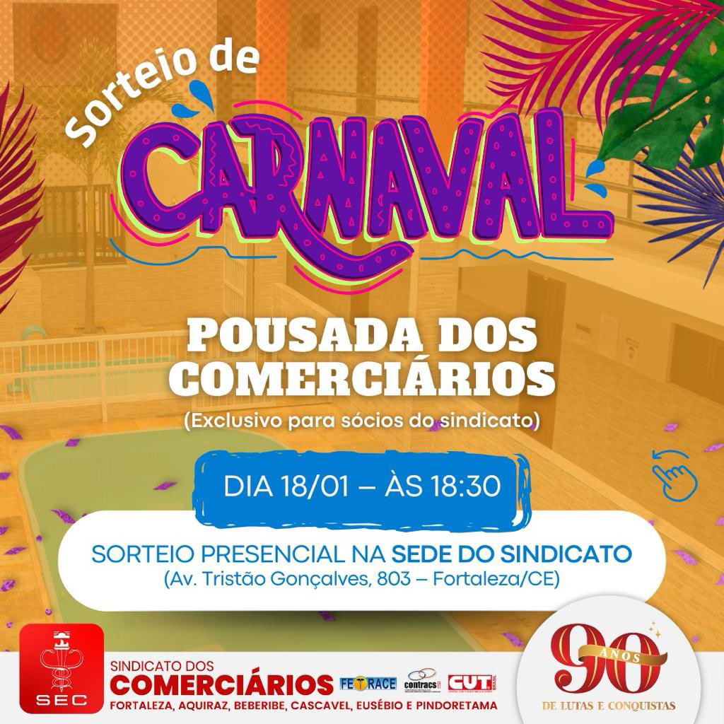 Secfortaleza1's tweet photo. Atenção para o sorteio de Carnaval! https://t.co/zndUynCV4T