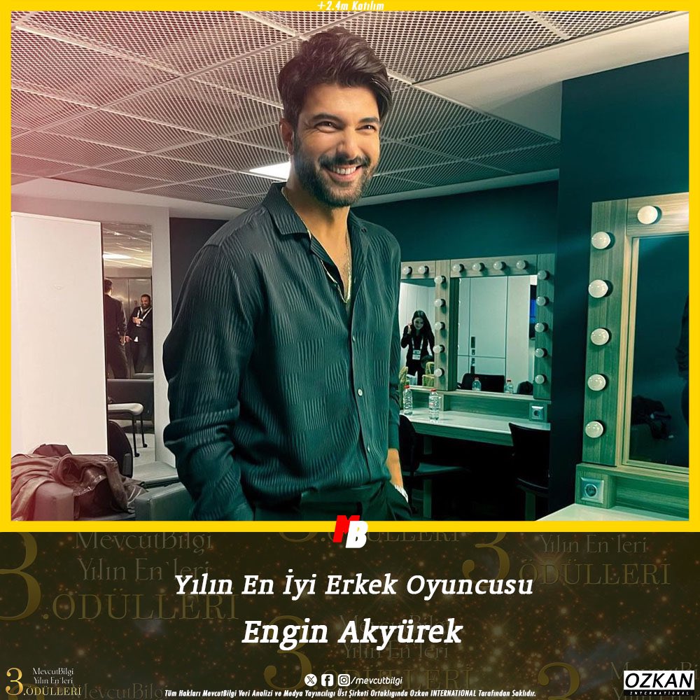 MuzikveTV's tweet photo. Mevcut Bilgi "Yılın En İyi Erkek Oyuncusu" #EnginAkyürek, "Yılın En İyi Kadın Oyuncusu" #ÖzgeYağız oldu. Tebrikler. 👏 https://t.co/IhEfCsAyXF