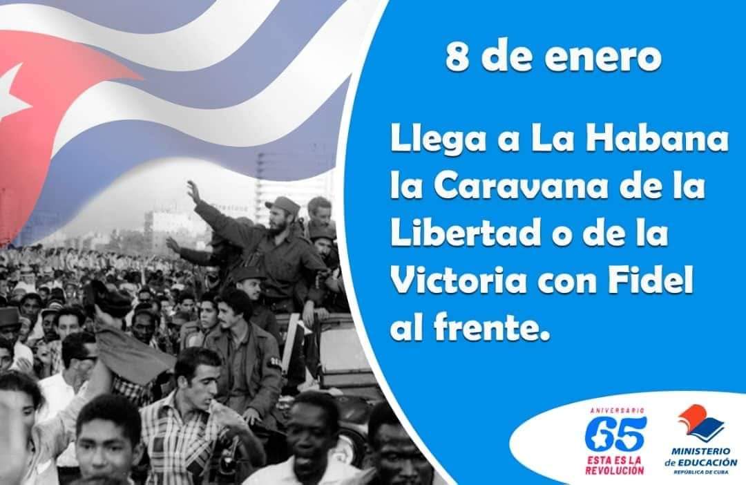 El ocho de enero de 1959 fue una fecha memorable en la historia de Cuba. Ese día se consolidó el triunfo de la Revolución con la entrada de Fidel Castro en La Habana al frente de la su Columna Uno José Martí, del Ejército Rebelde #CubaMined #PinardelRio #EstaEsLaRevolución