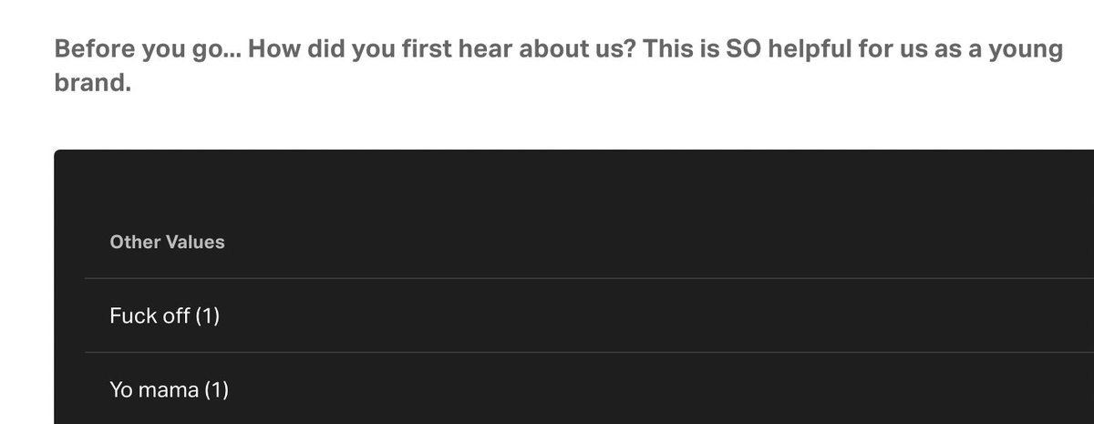 jacksonc's tweet photo. Asking customers how they first heard about you can glean some incredible insights https://t.co/cKYLfDZnig