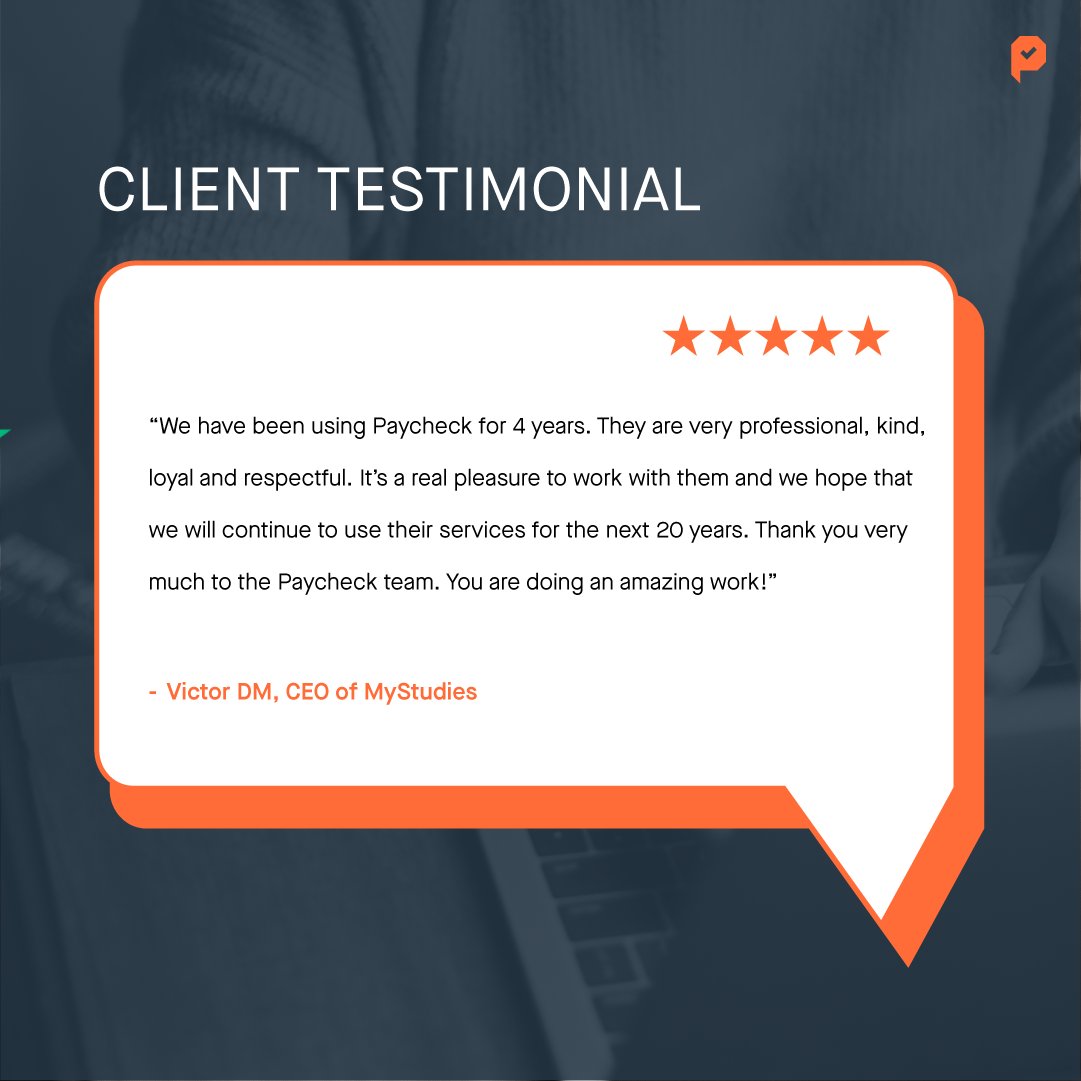 PayCheckLimited's tweet image. Click here to see more reviews: l8r.it/BeOM

#Testimonial #PayCheck #UKPayrollProvider