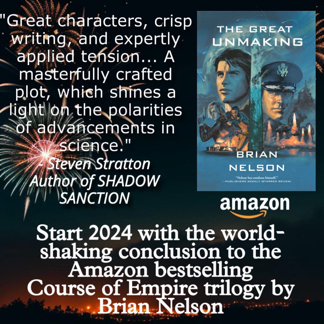 Climactic conclusion to #bestselling COURSE OF EMPIRE #thrillerseries is here from @BlackstoneAudio. All 3 including latest THE GREAT UNMAKING avail now. New readers start here w/Book 1 THE LAST SWORD MAKER: a.co/d/6aoQaWL

Big thanks to @strattonbooks for his support!